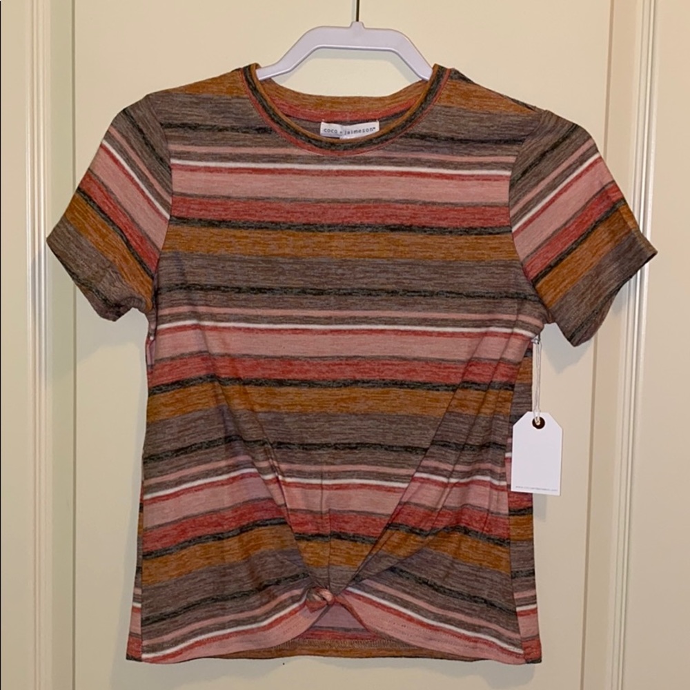 CoCo + jaimeson striped tee shirt Medium NEW